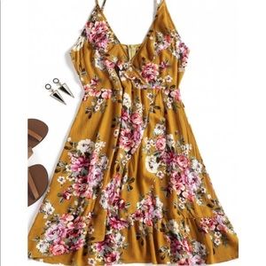 🆕 Mustard Floral Print Dress